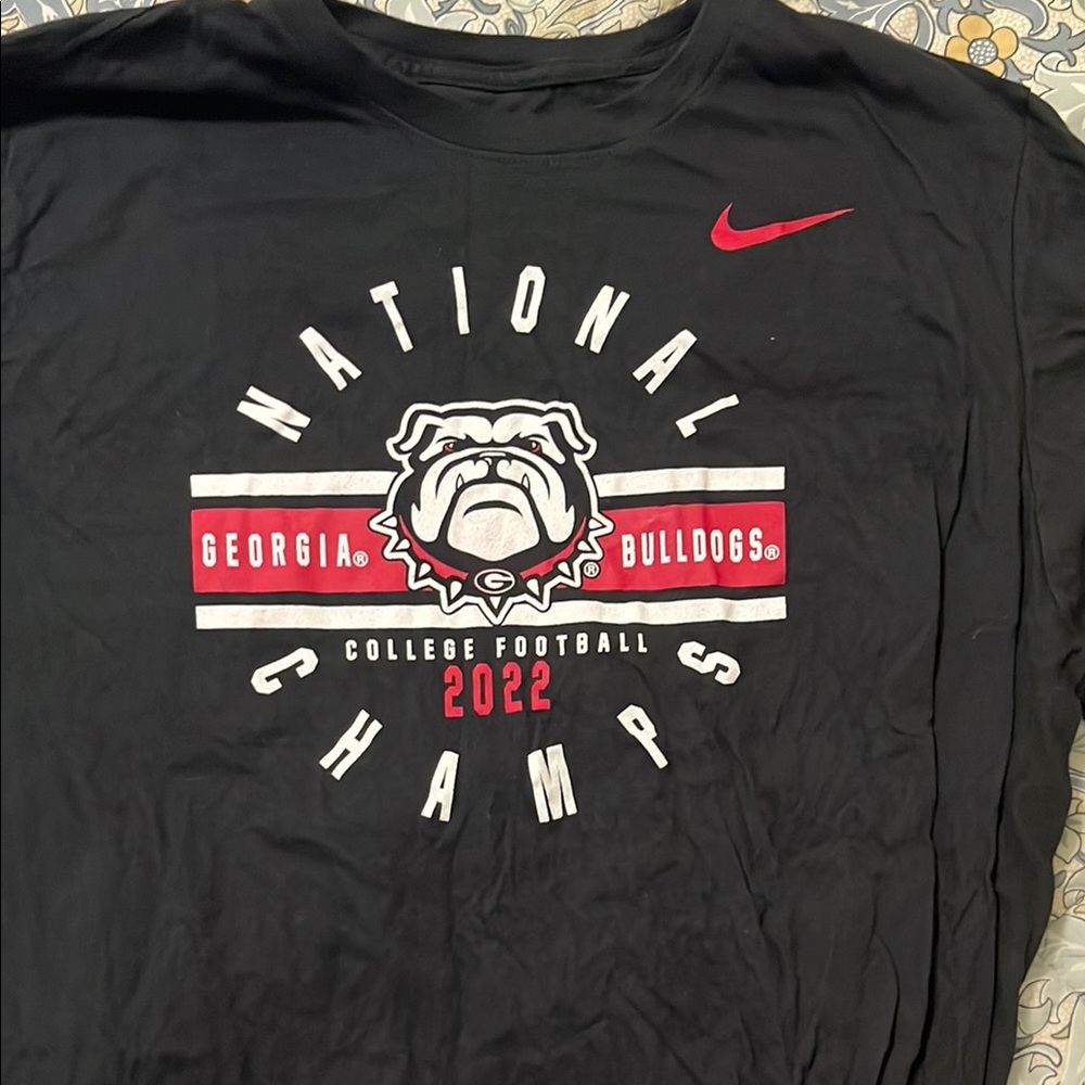Nike Black Georgia Bulldogs Champs Tee